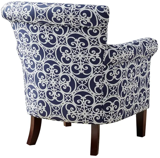 Madison Park Brooke Navy Tight Back Club Chair