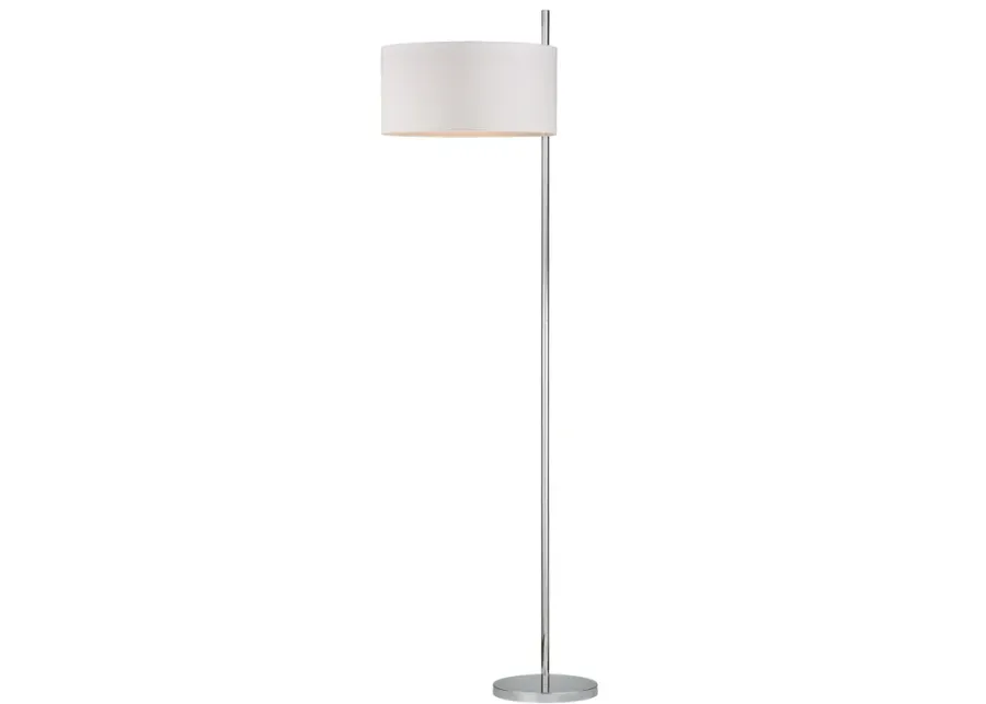 Attwood 64" High 1-Light Floor Lamp - Polished Nickel