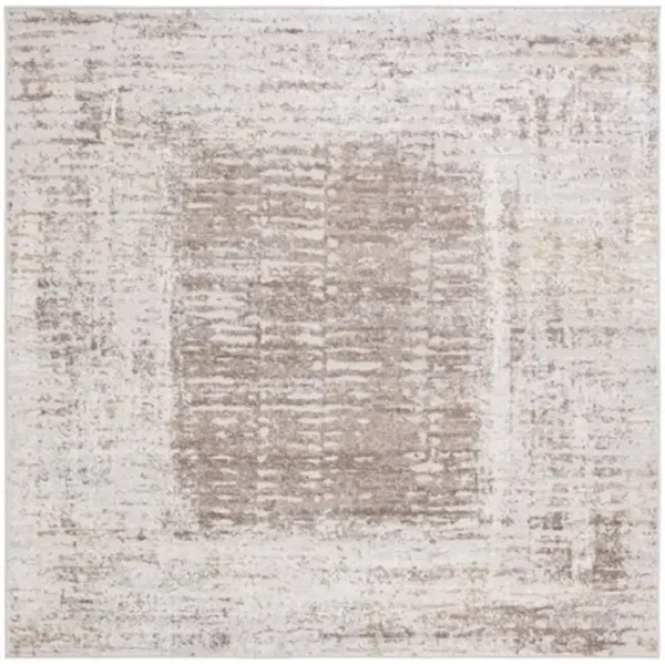 PALMA 344 Brown 6'-7' X 6'-7' Square Square Rug