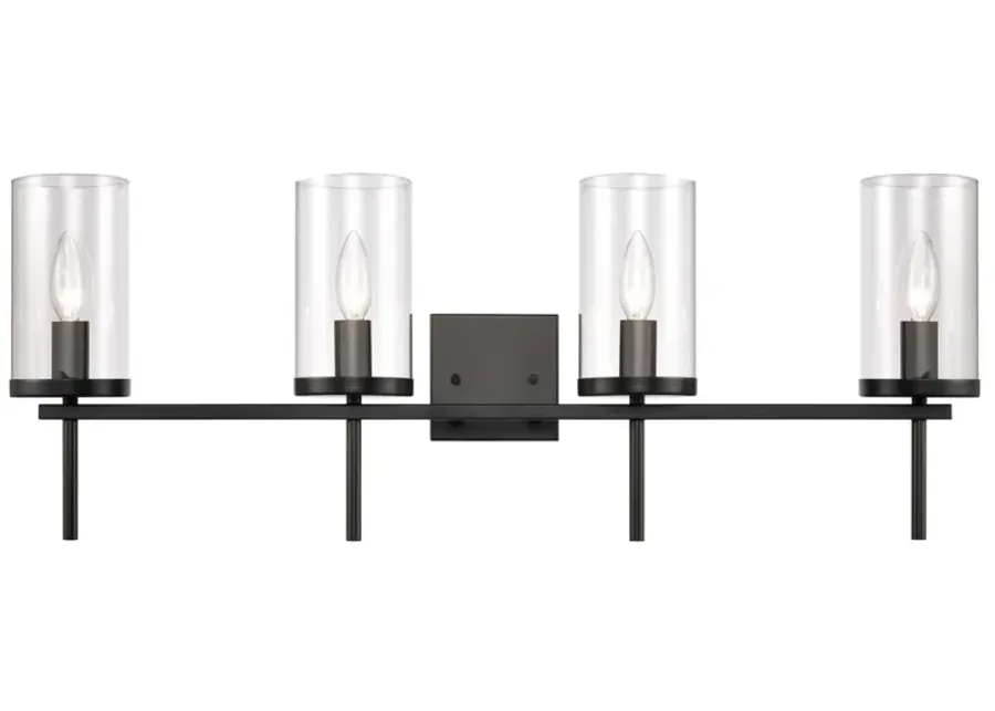 Oakland 32.5" Wide 4-Light Vanity Light - Black