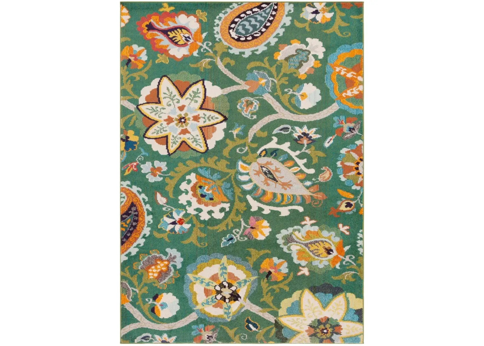 MONACO 229 GREEN  4' x 6' Small Rectangle Rug