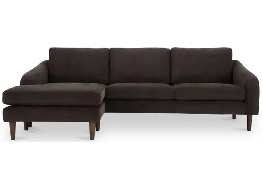 Quinn Sectional Dark Brown