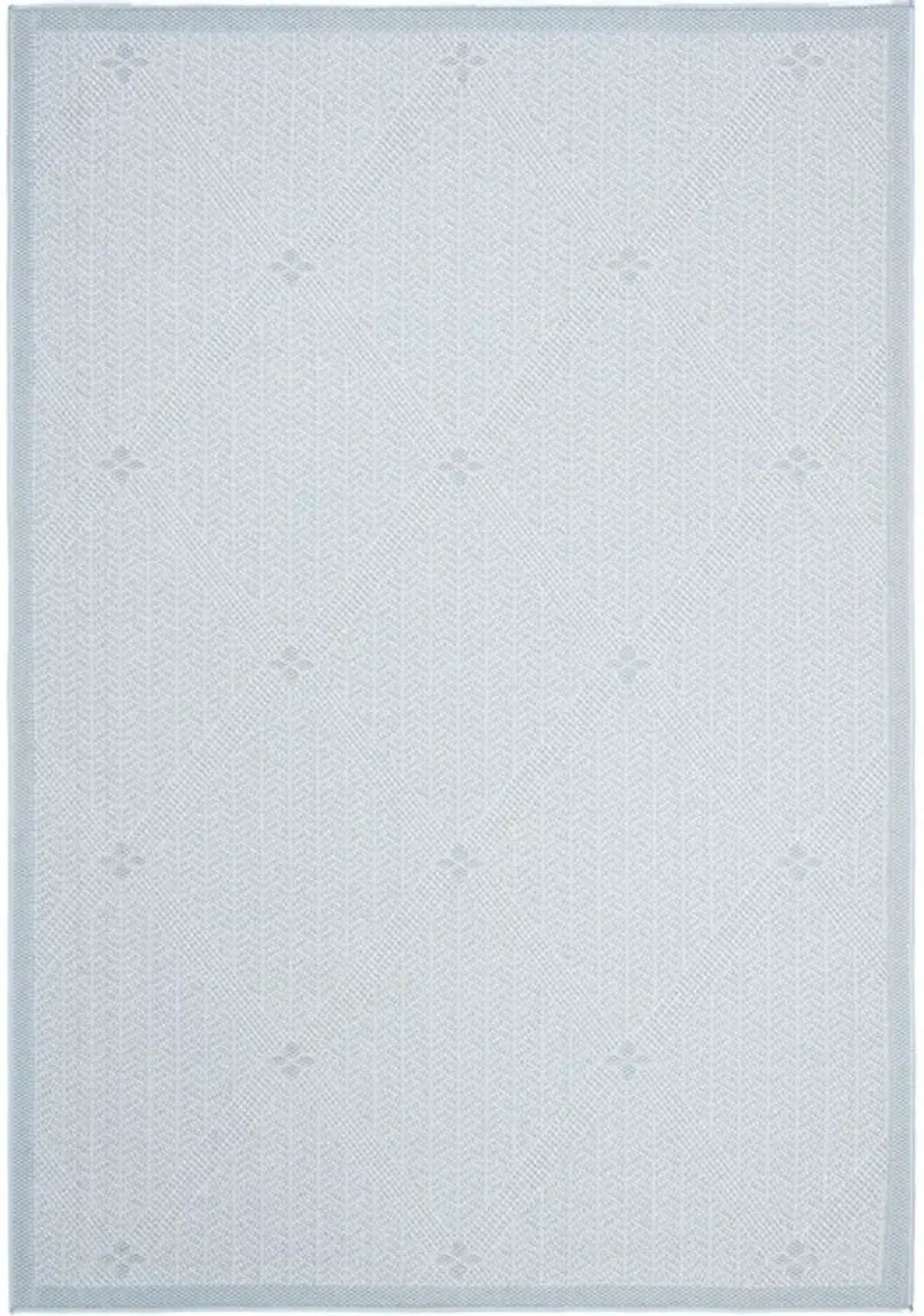 Safavieh BERMUDA 800 Collection BMU811M-7sq Light Blue / Ivory 6'-7" X 6'-7" Square