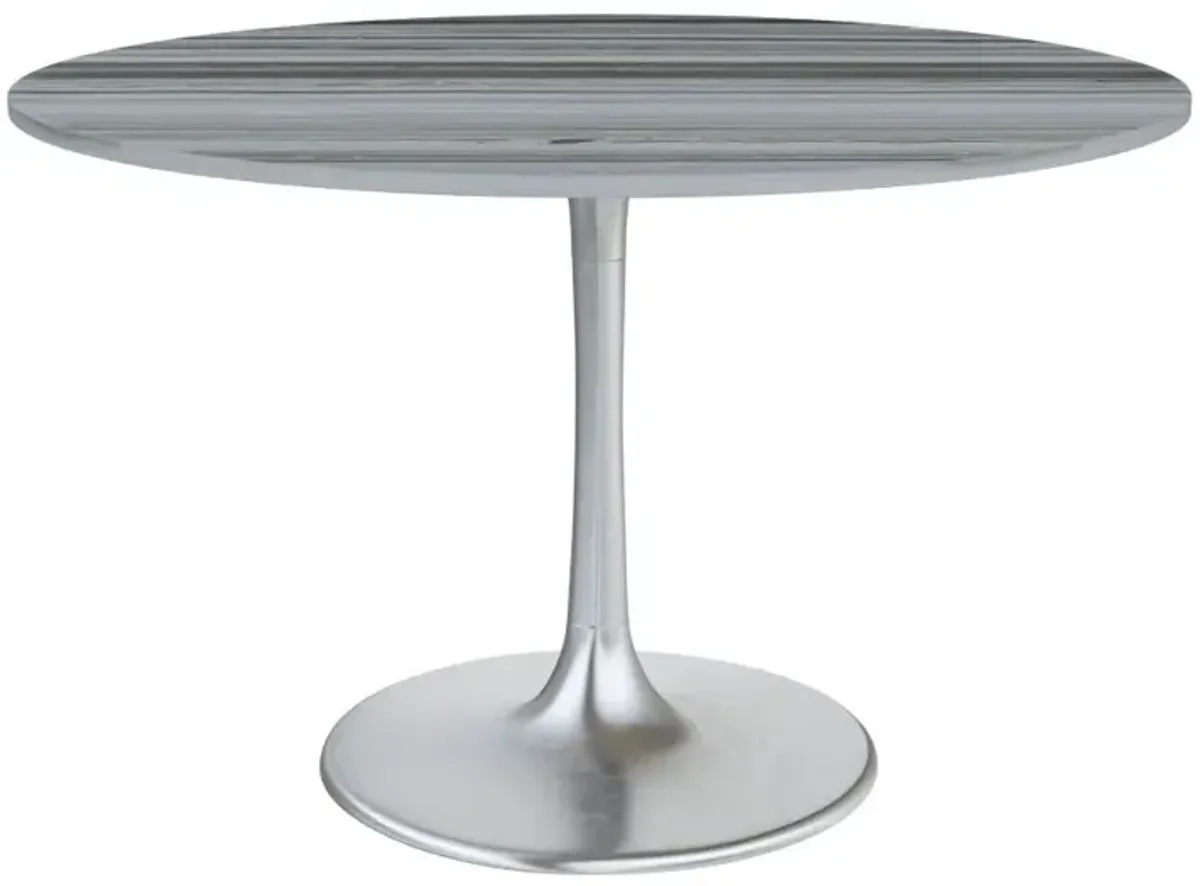 Star City Dining Table Gray & Silver