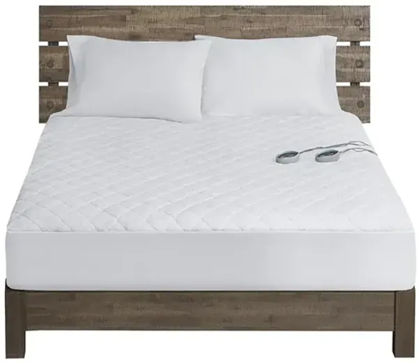 Woolrich Heated Sherpa White Mattress Pad