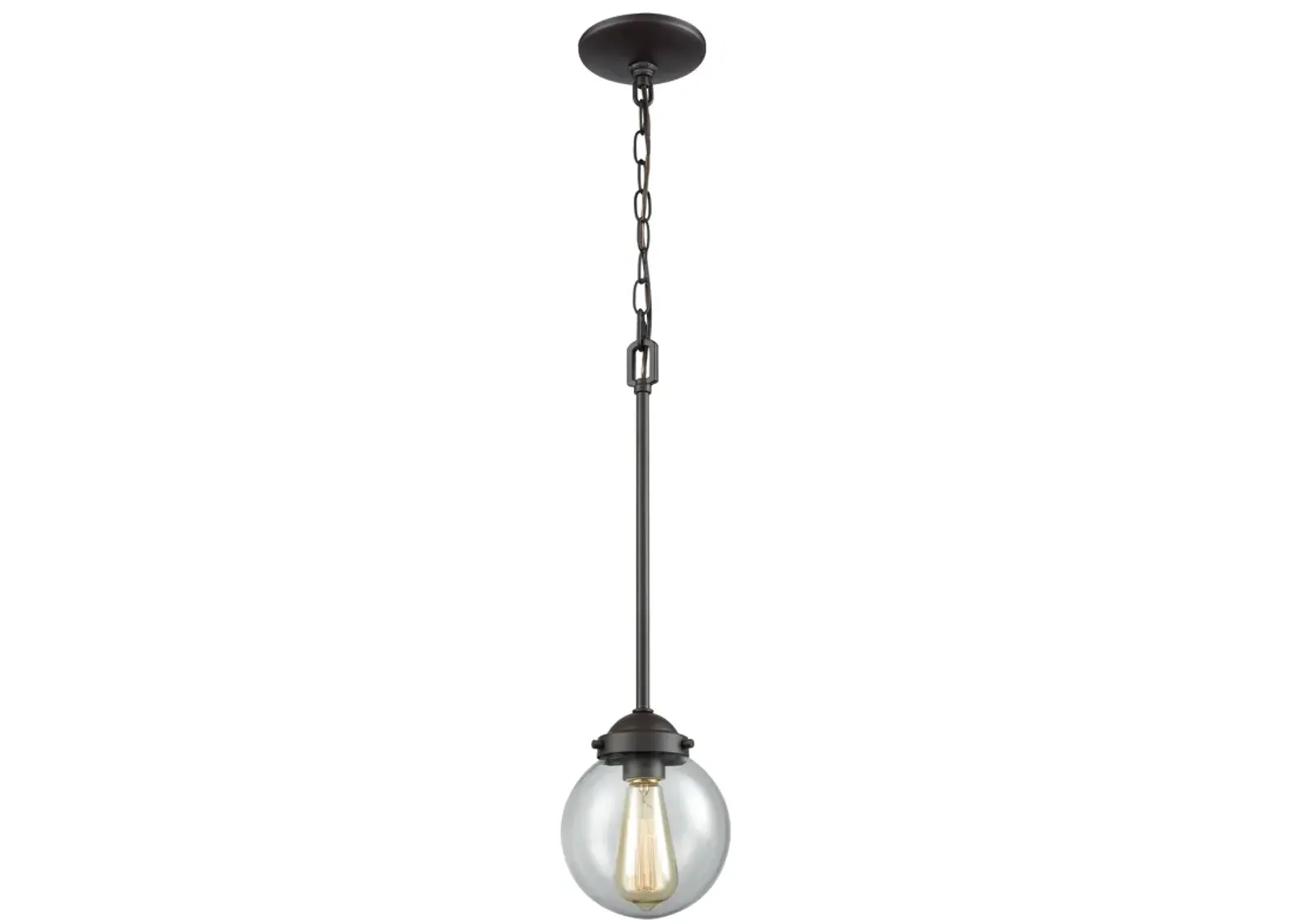 Beckett 6" Wide 1-Light Mini Pendant - Oil Rubbed Bronze