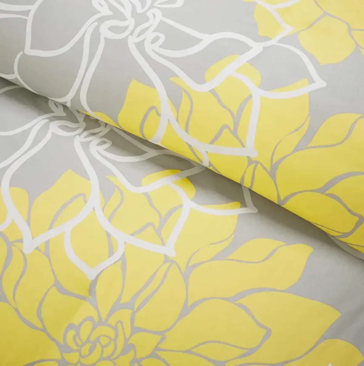 Madison Park Lola Yellow 6 Piece Printed Duvet Cover Set