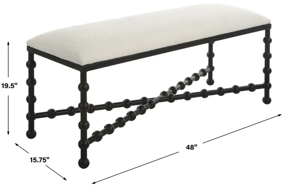 Iron Drops Cushioned Bench