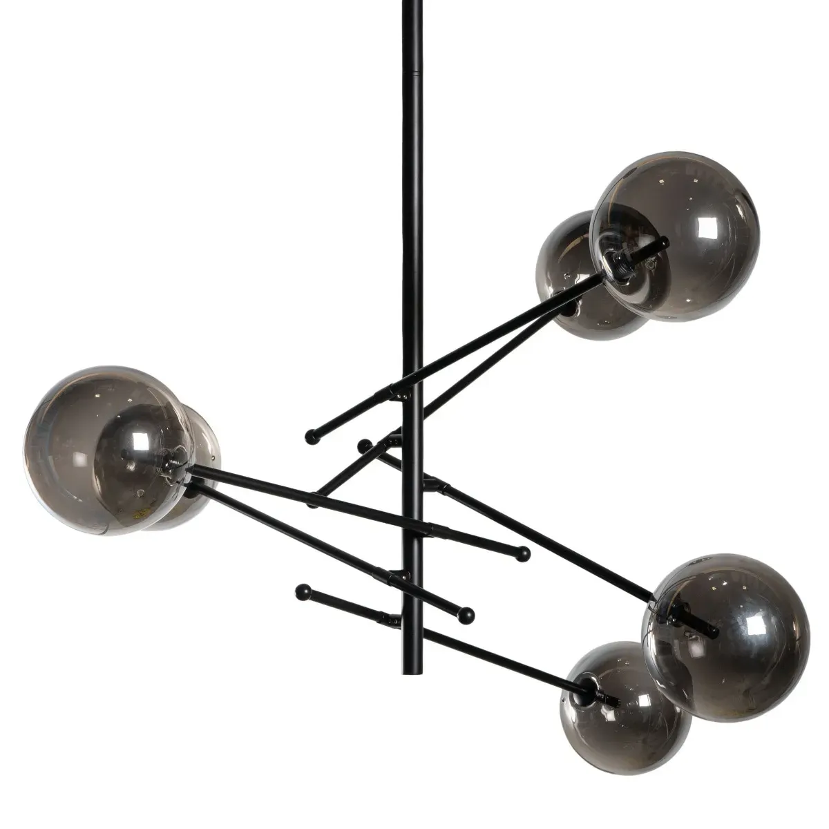 Javier 6-Light Metal and Glass Sputnik Chandelier