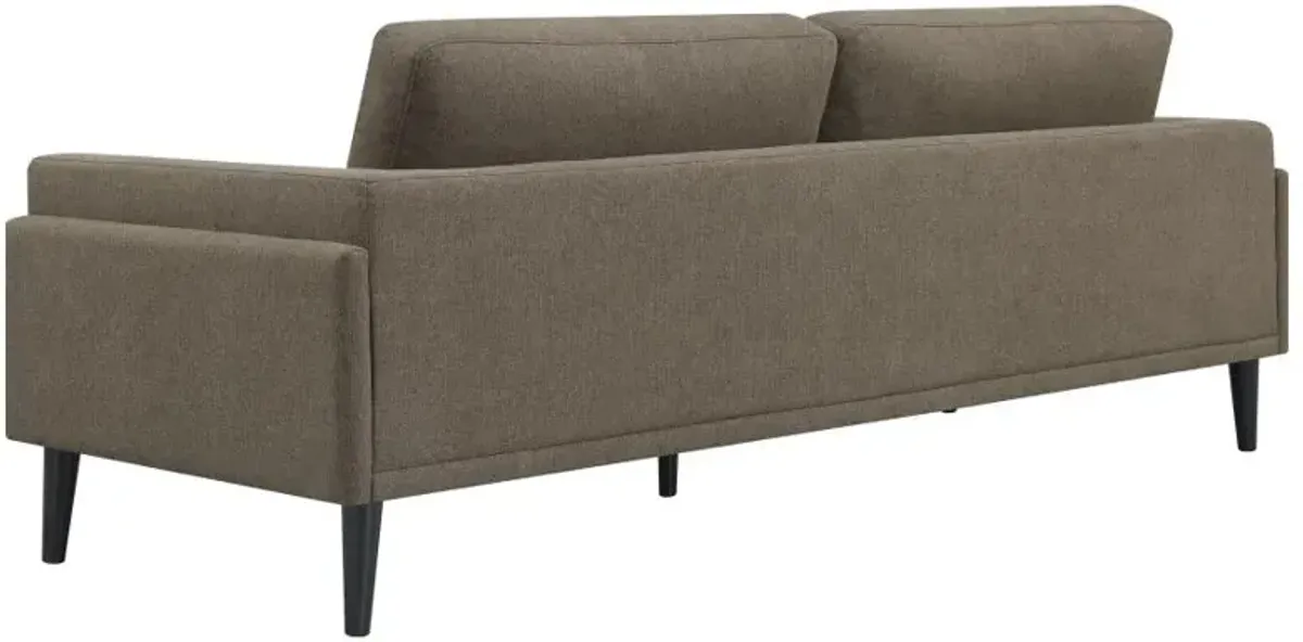 Rilynn Upholstered Track Arms Sofa Brown