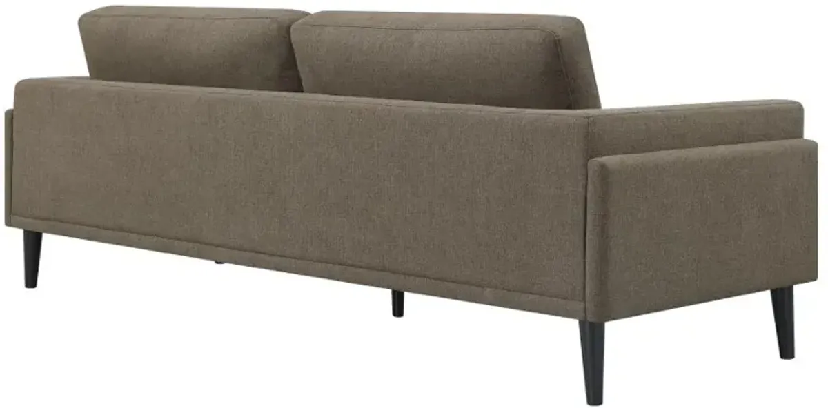 Rilynn Upholstered Track Arms Sofa Brown