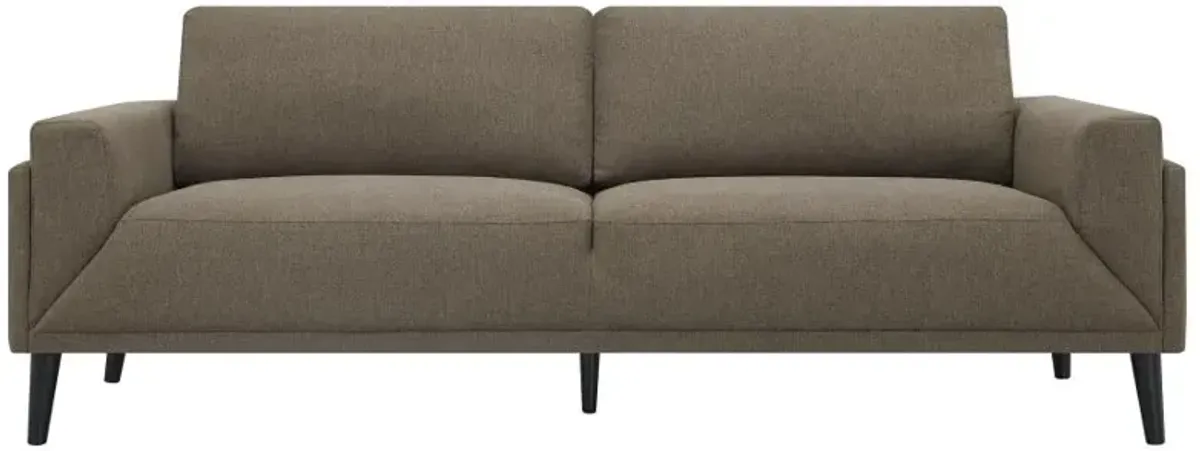 Rilynn Upholstered Track Arms Sofa Brown