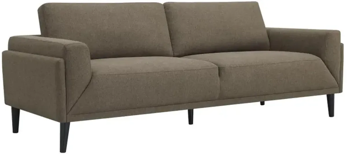 Rilynn Upholstered Track Arms Sofa Brown