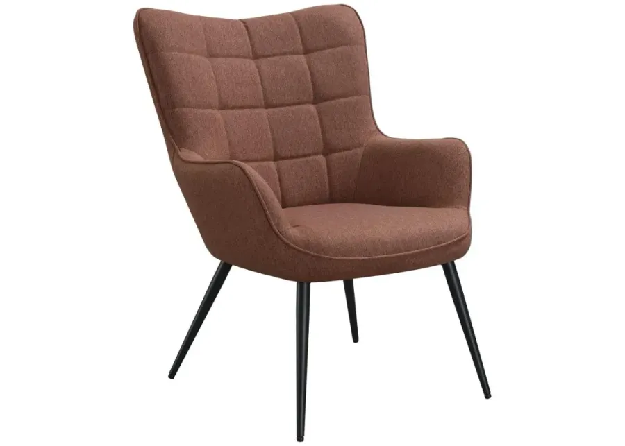 Carndonagh Upholstered Flared Arms Accent Chair with Grid Tufted