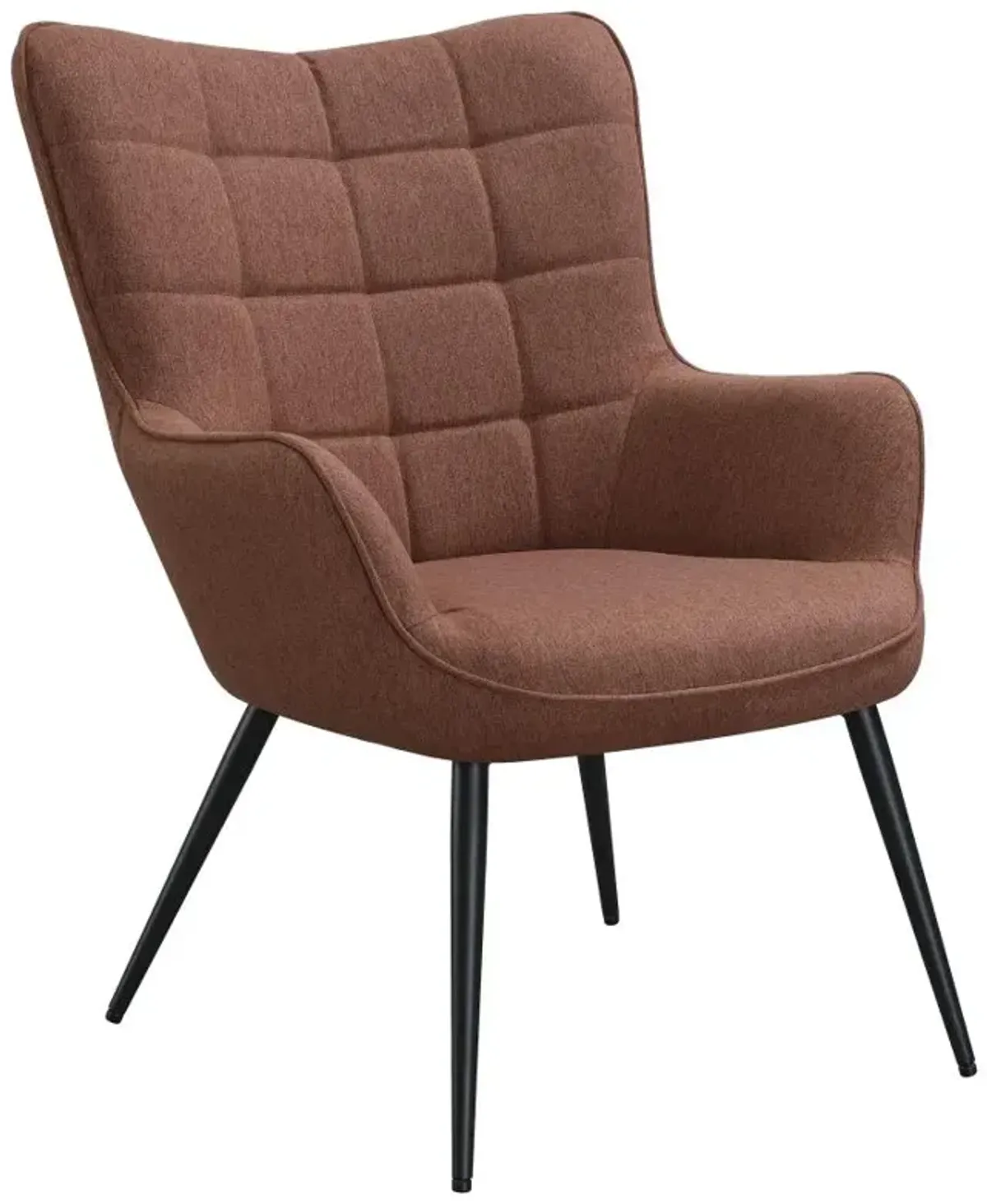 Carndonagh Upholstered Flared Arms Accent Chair with Grid Tufted