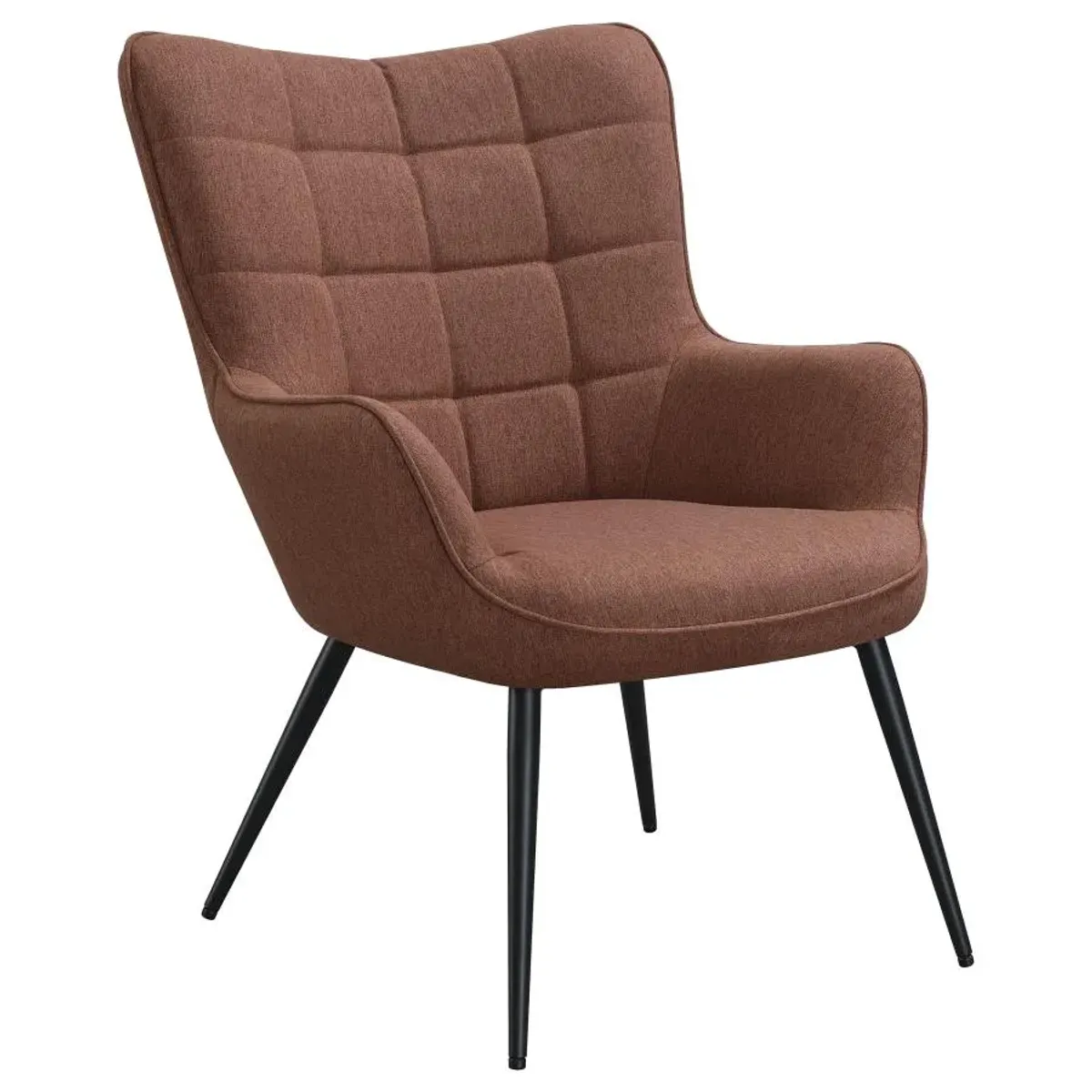 Carndonagh Upholstered Flared Arms Accent Chair with Grid Tufted