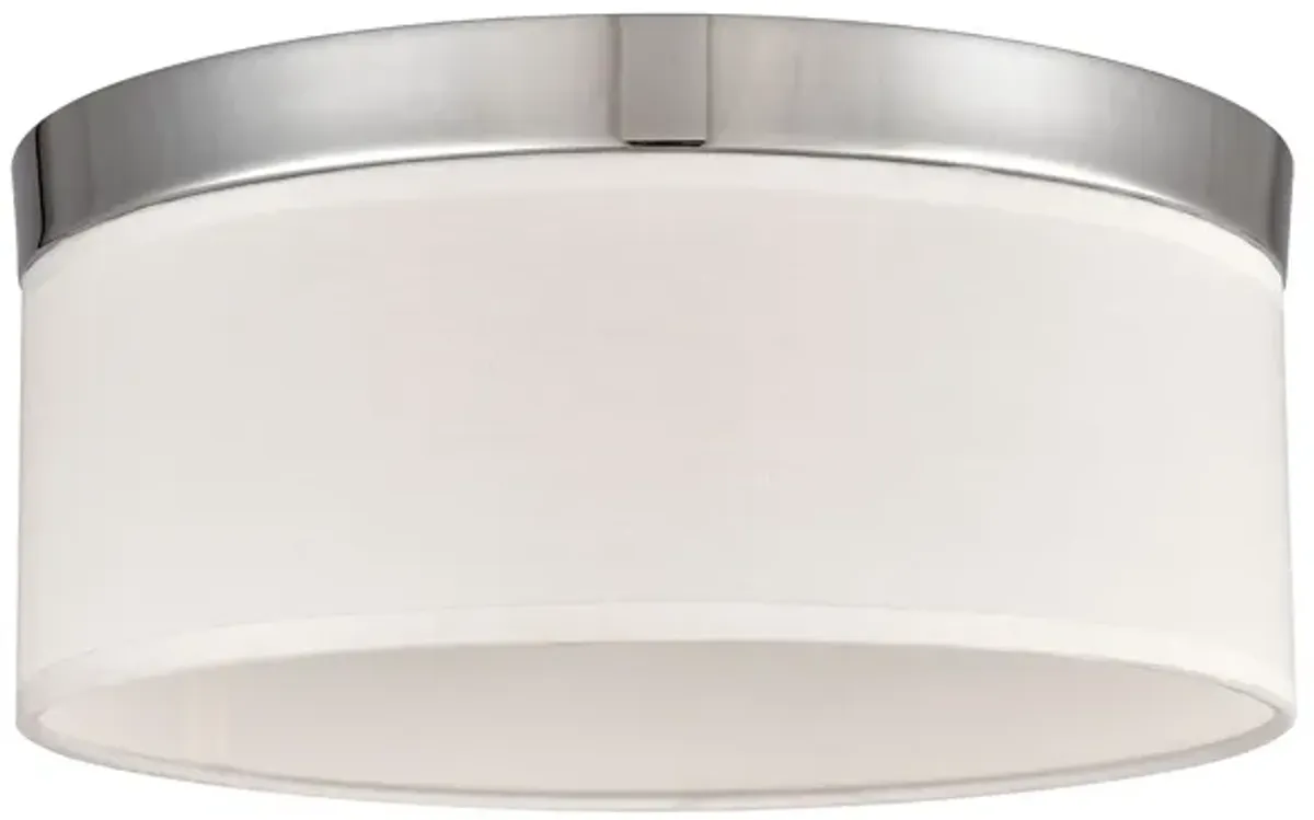 Oakland 12" Wide 2-Light Flush Mount - Chrome