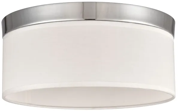 Oakland 12" Wide 2-Light Flush Mount - Chrome