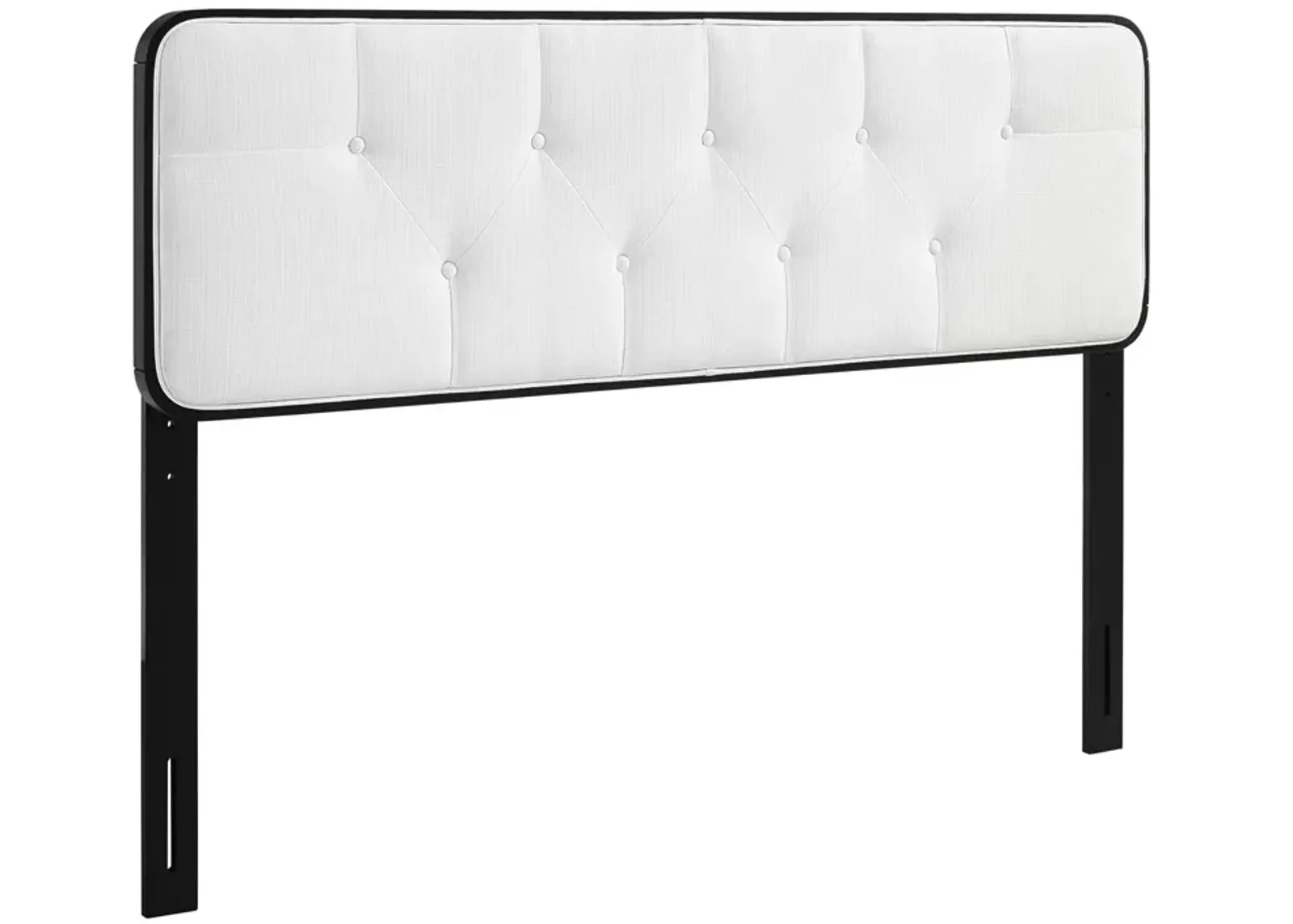 Collins Tufted Twin Fabric and Wood Headboard