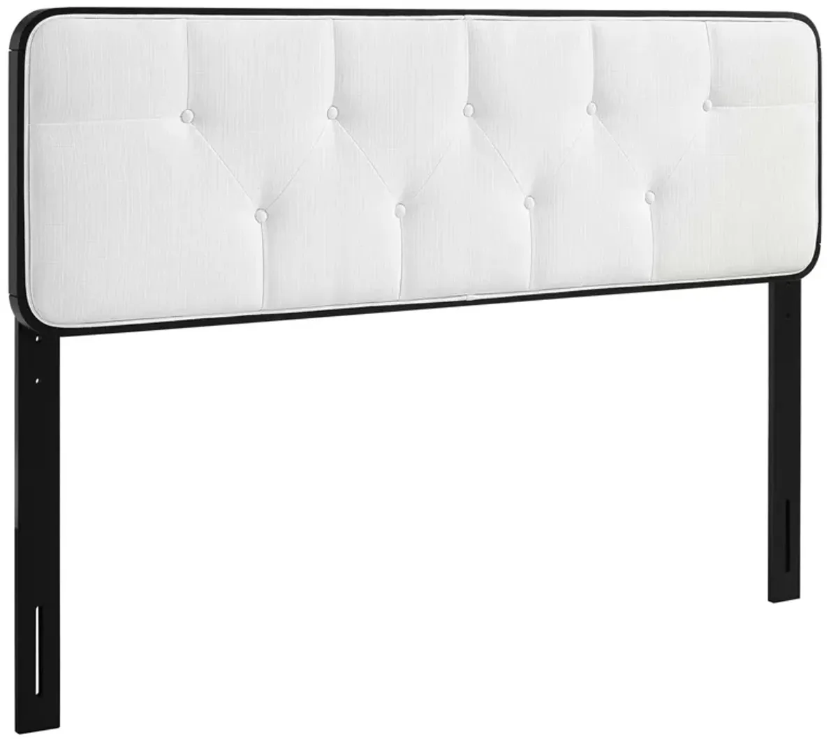 Collins Tufted Twin Fabric and Wood Headboard