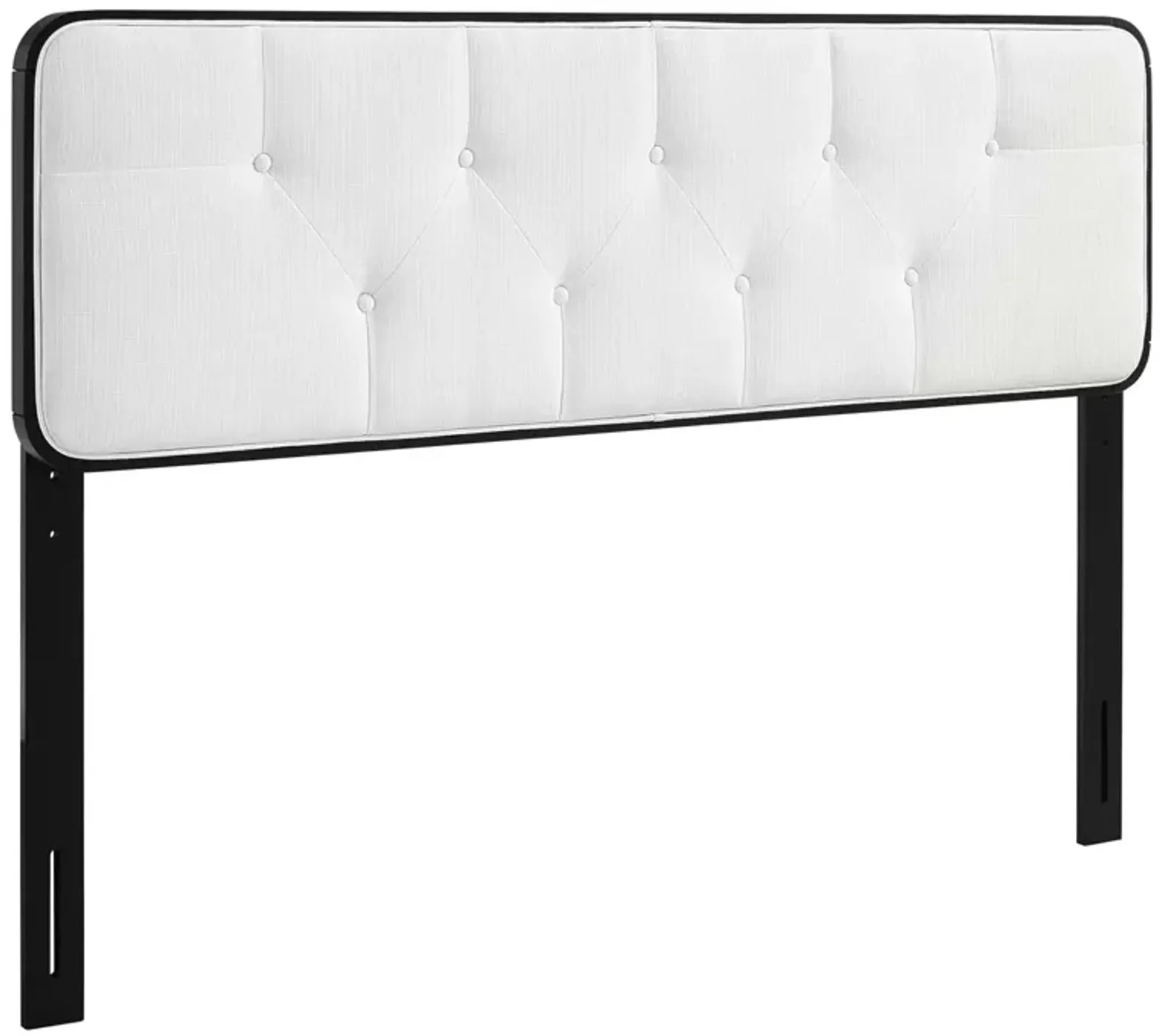 Collins Tufted Twin Fabric and Wood Headboard