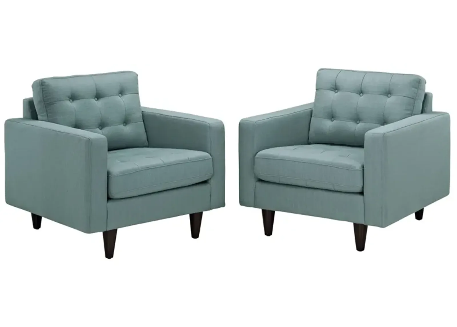 Empress Armchair Upholstered Fabric Set of 2