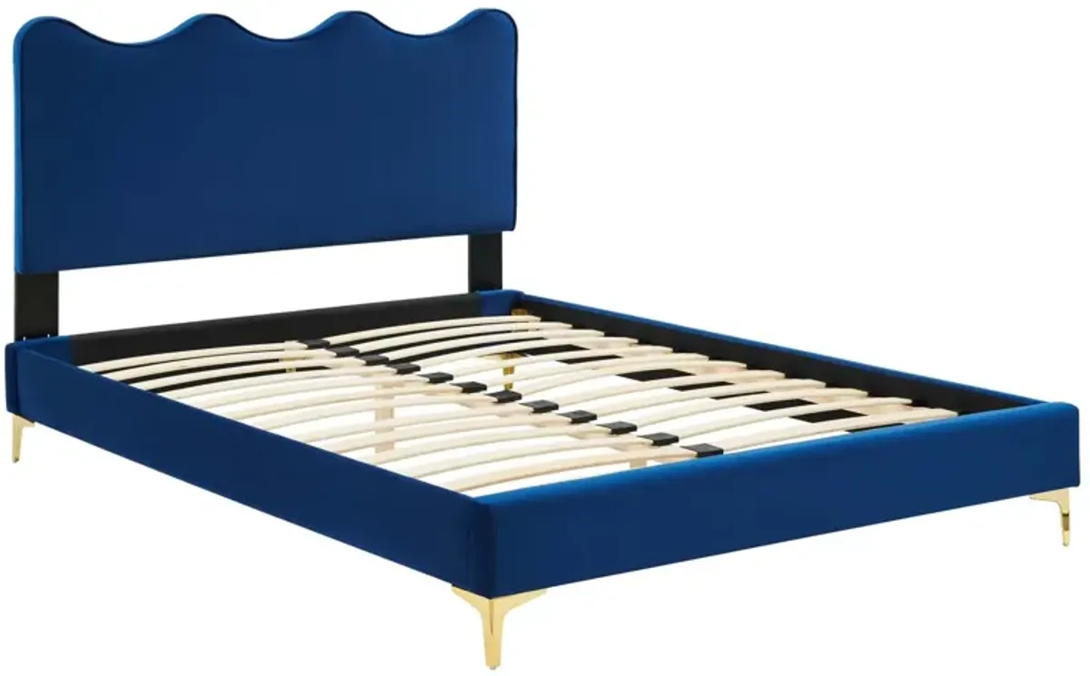 Current Performance Velvet Twin Platform Bed