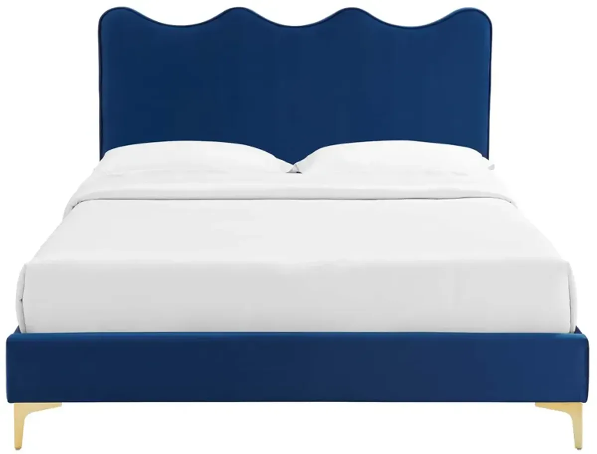 Current Performance Velvet Twin Platform Bed