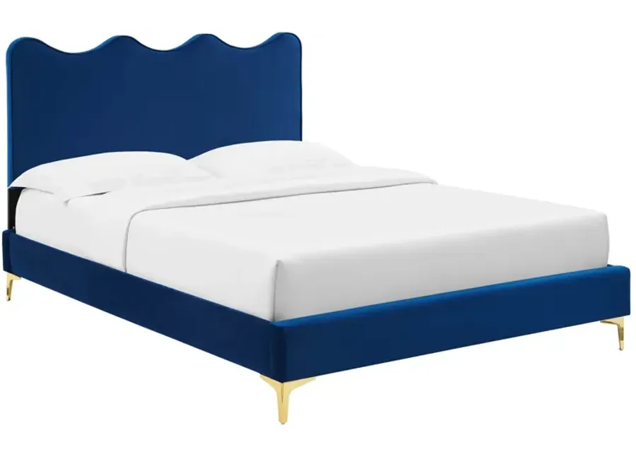 Current Performance Velvet Twin Platform Bed