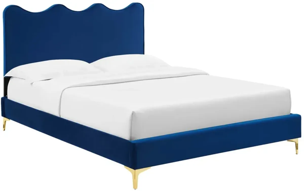 Current Performance Velvet Twin Platform Bed