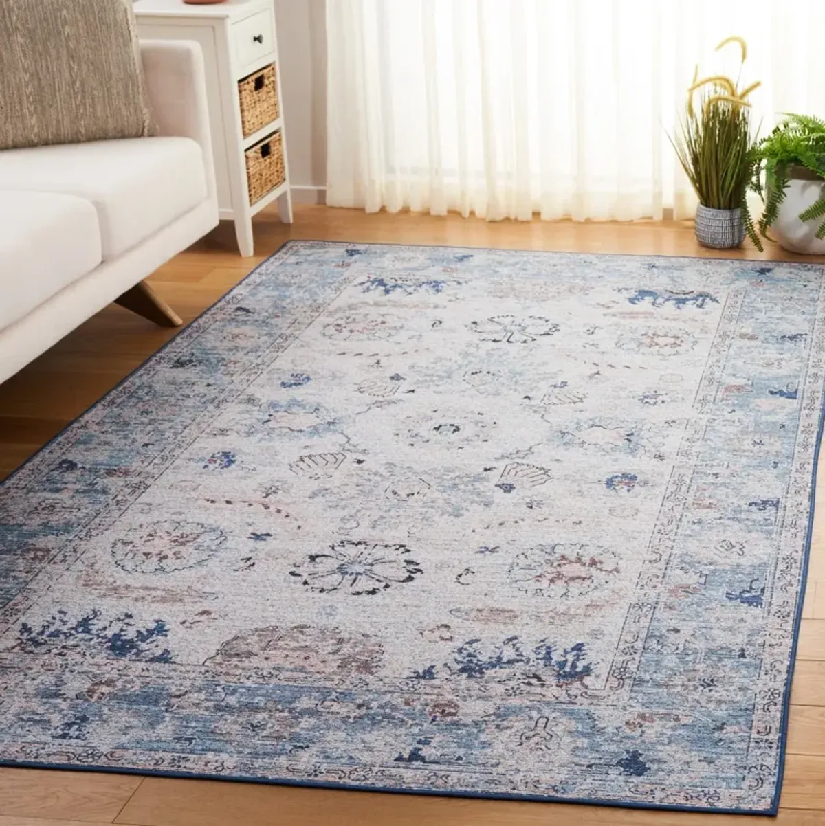 TUCSON 908 BLUE  9' x 12' Large Rectangle Rug