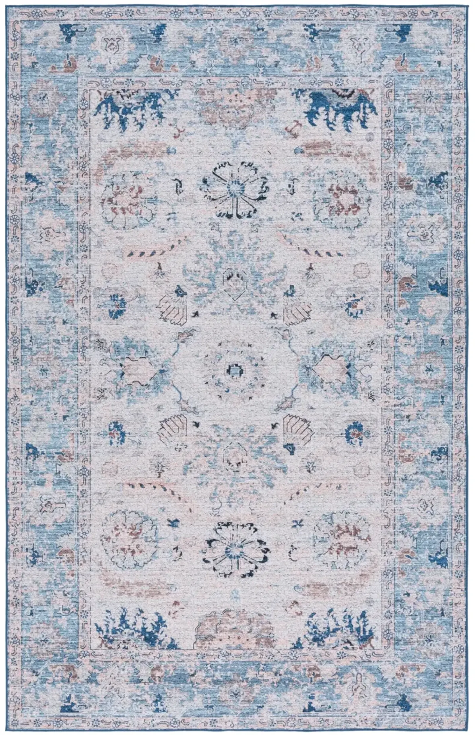 TUCSON 908 BLUE  9' x 12' Large Rectangle Rug