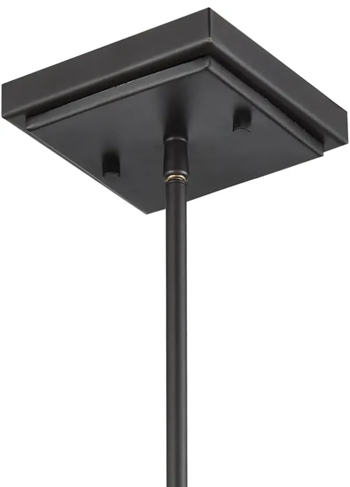 Stasis 3-Light Chandelier in Oil Rubbed Bronze with Tan and Clear Mica Shade