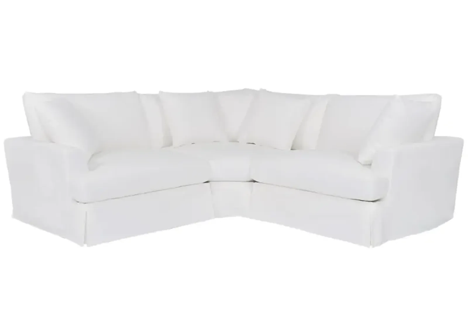 Ciara Upholstered 3 Piece Sectional Sofa in Pearl