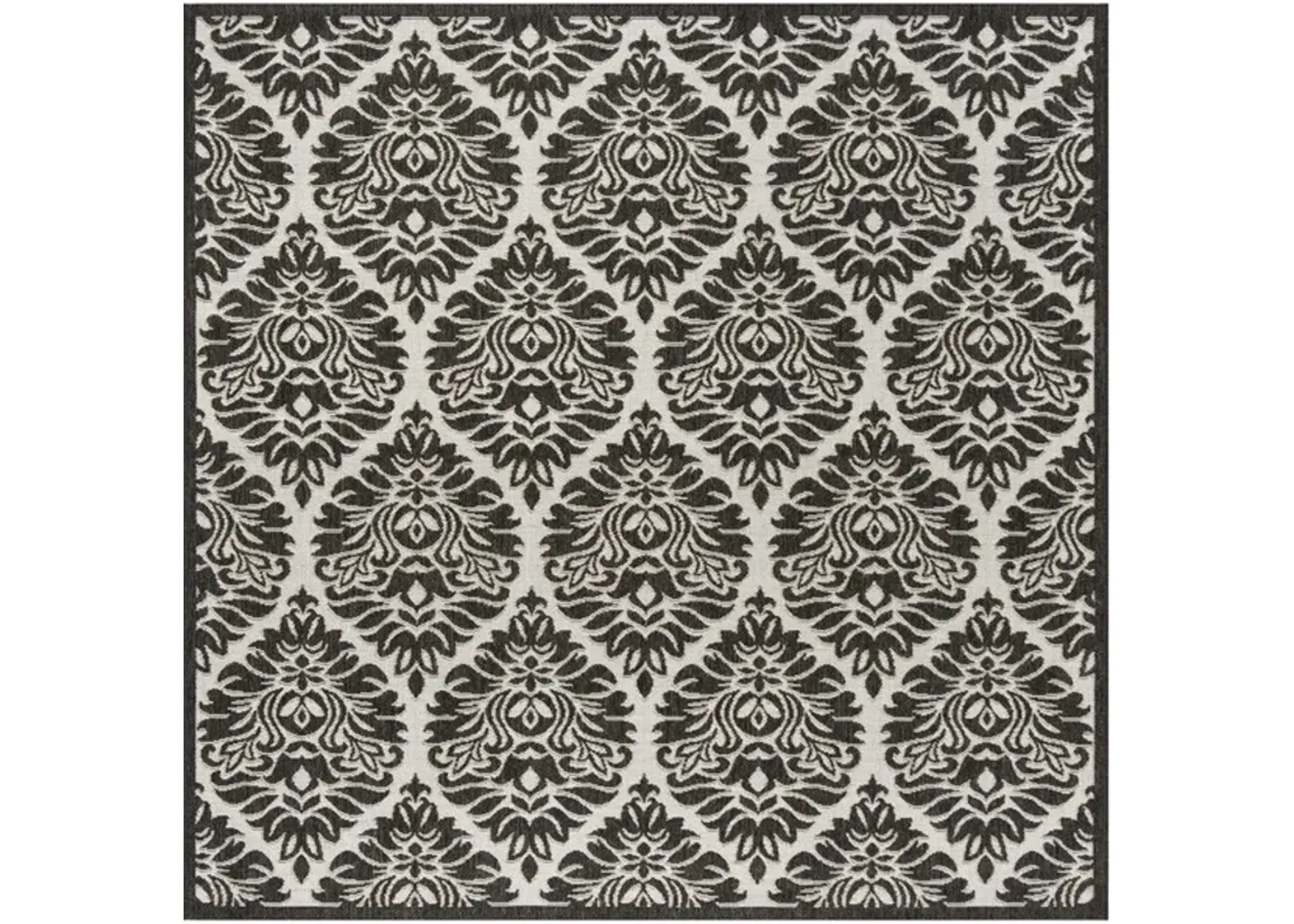 LINDEN 135 Collection LND135A-6SQ Light Grey / Charcoal 6'-7" X 6'-7" Square