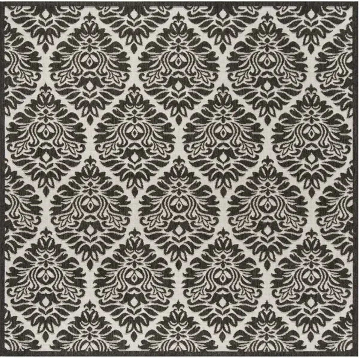 LINDEN 135 Collection LND135A-6SQ Light Grey / Charcoal 6'-7" X 6'-7" Square