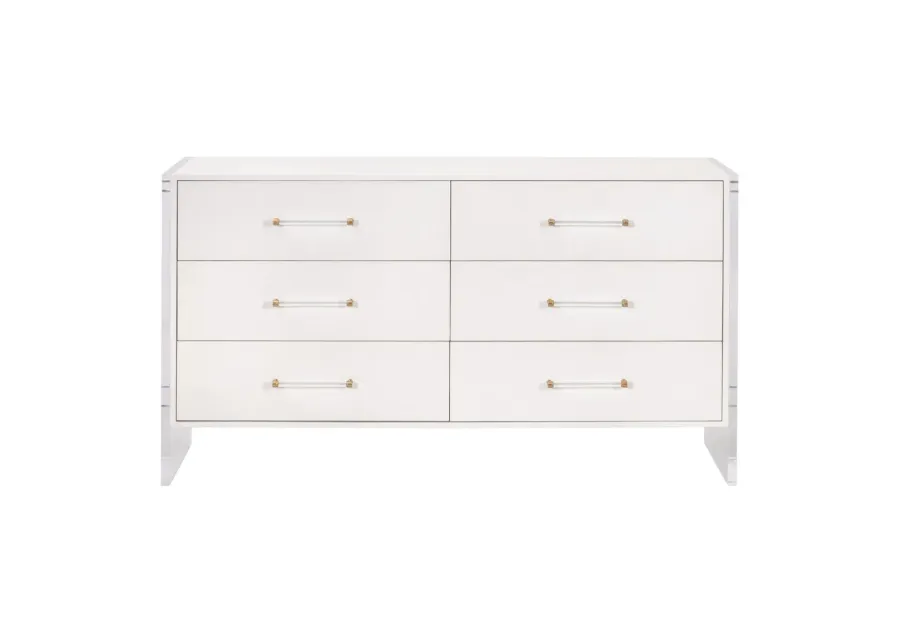 Sonia Shagreen 6-Drawer Double Dresser