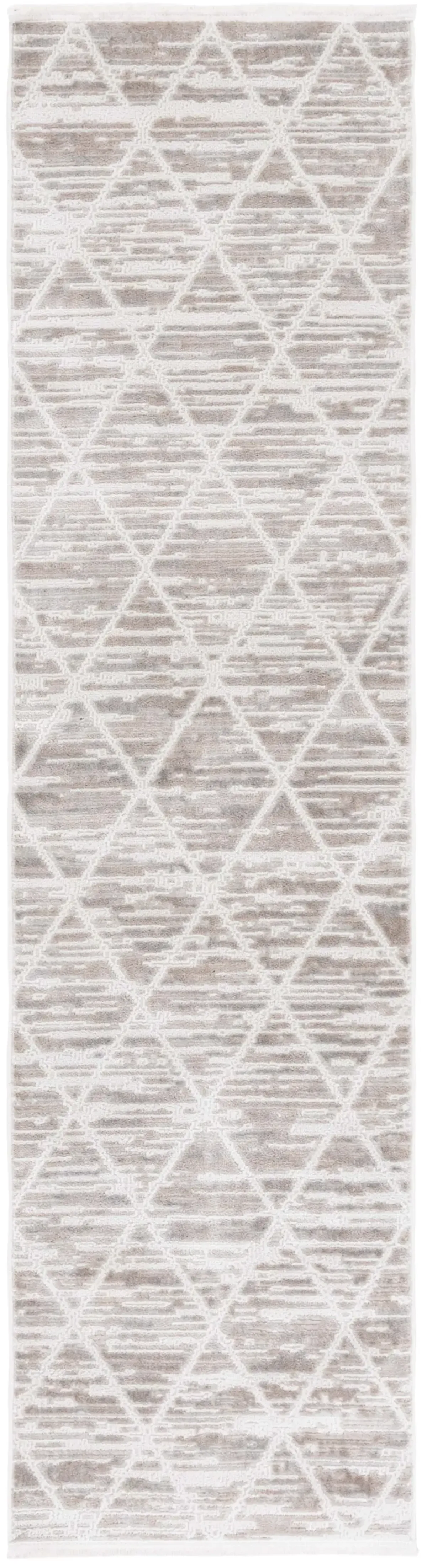 MILA 240 BEIGE  2'-2' x 8' Runner Rug