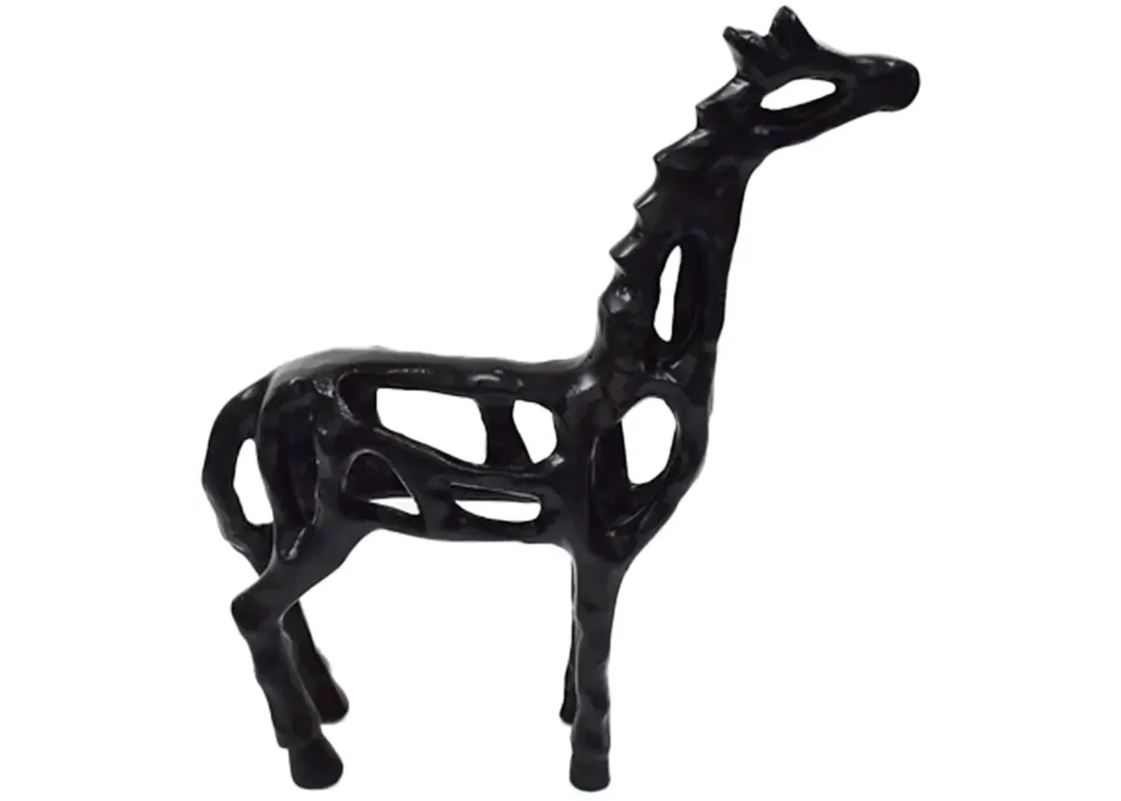 Metal,13"h,giraffe Illusion Sculpture,black