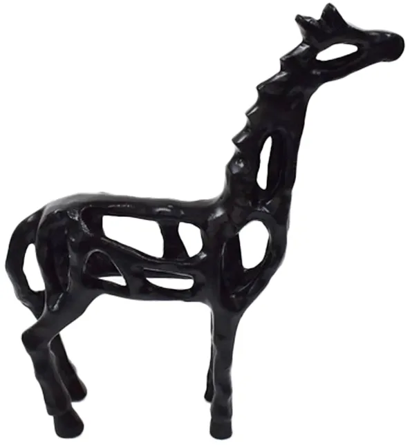 Metal,13"h,giraffe Illusion Sculpture,black