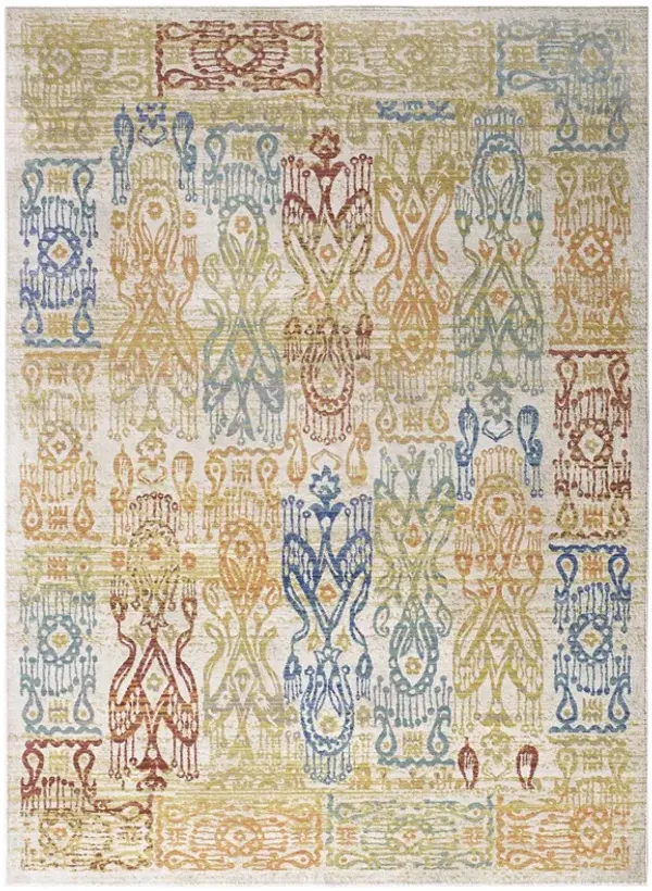 Solimar Distressed Southwestern Aztec 8x10 Area Rug
