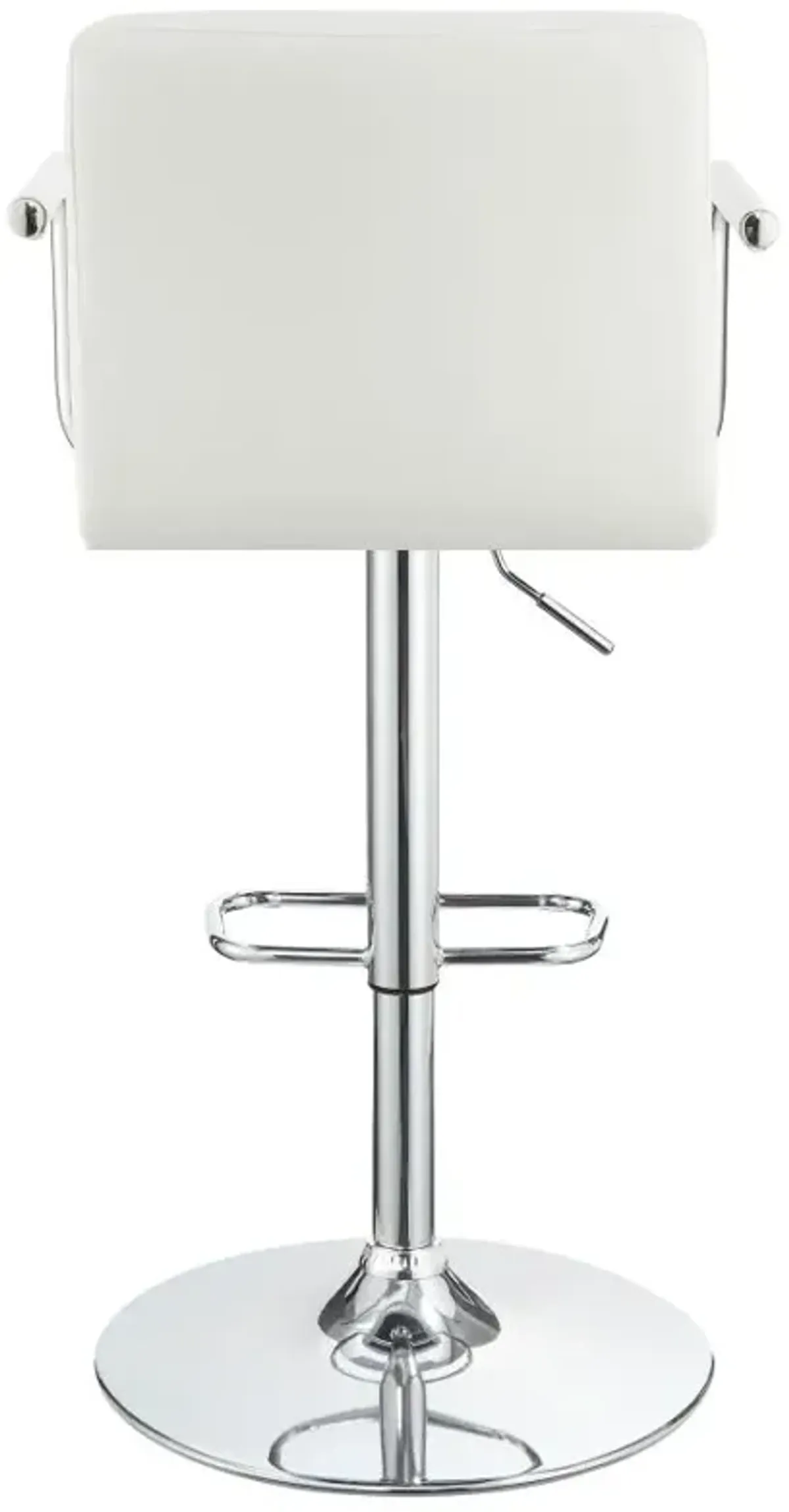 Palomar Adjustable Height Bar Stool White and Chrome