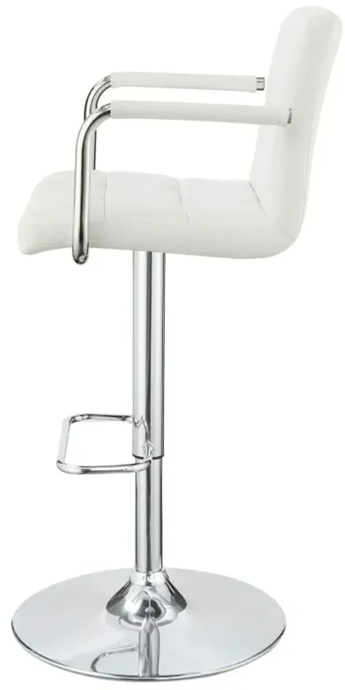 Palomar Adjustable Height Bar Stool White and Chrome