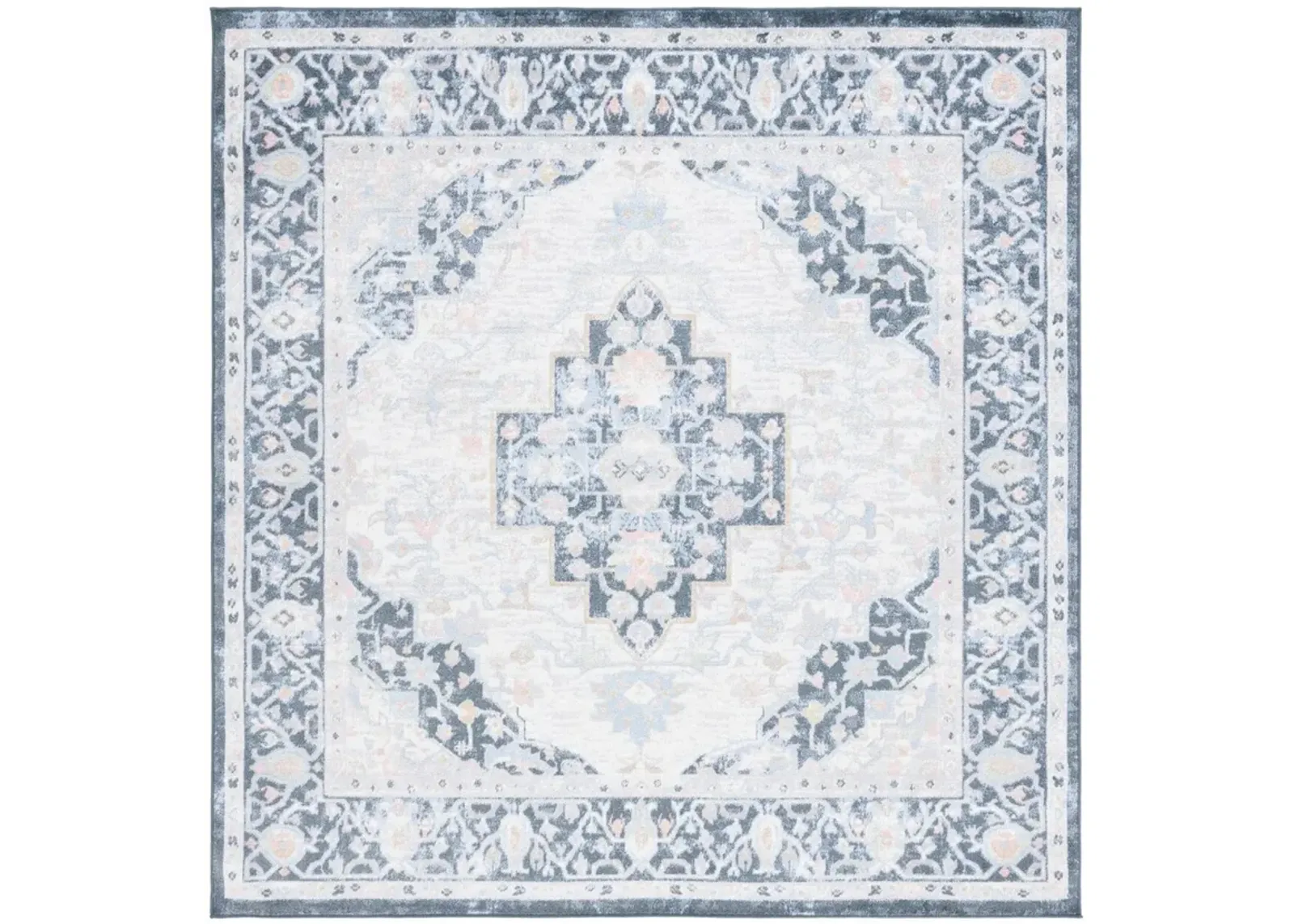 BAYSIDE 114 Blue 6'-7' X 6'-7' Square Square Rug