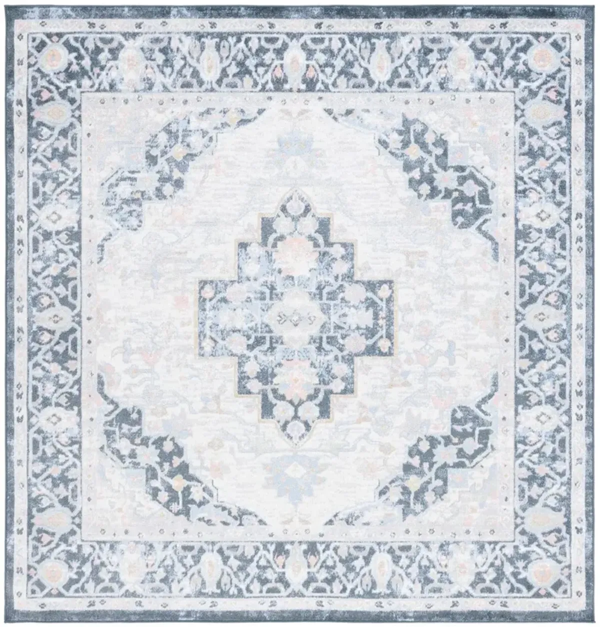 BAYSIDE 114 Blue 6'-7' X 6'-7' Square Square Rug