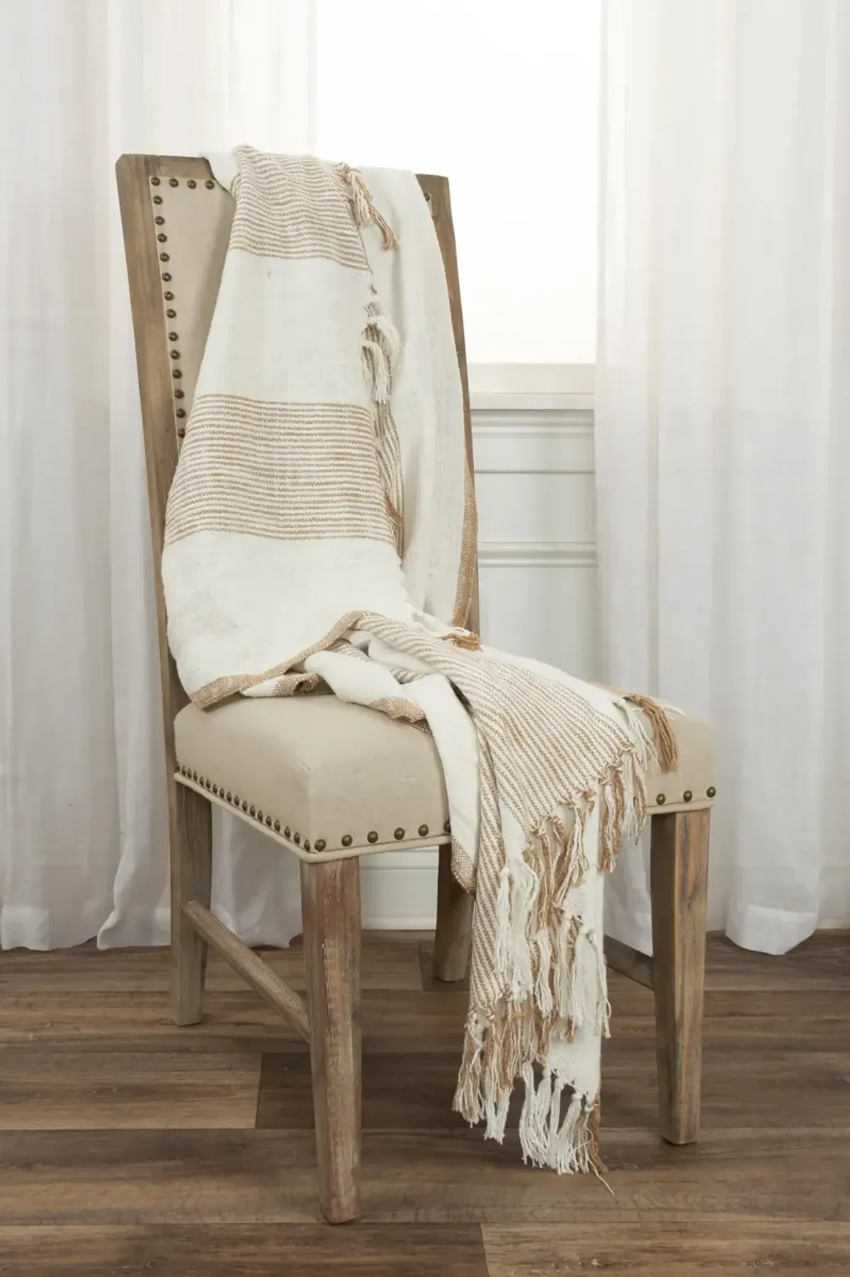 Stripe Ivory Throw