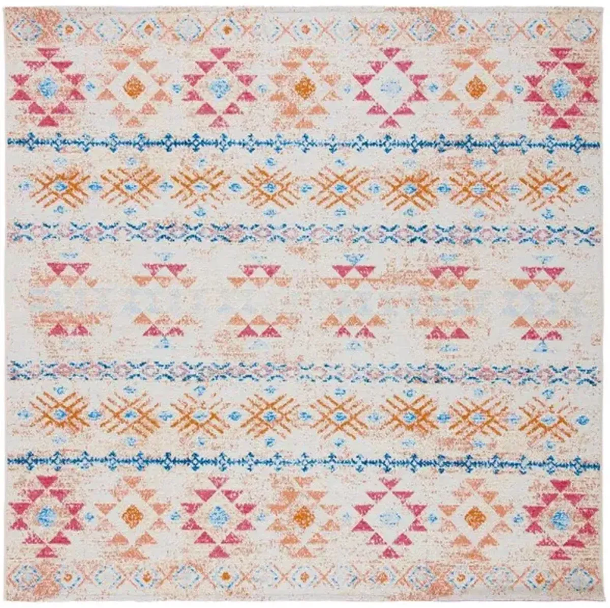 SUMMER 420 Red 6'-7' X 6'-7' Square Square Rug