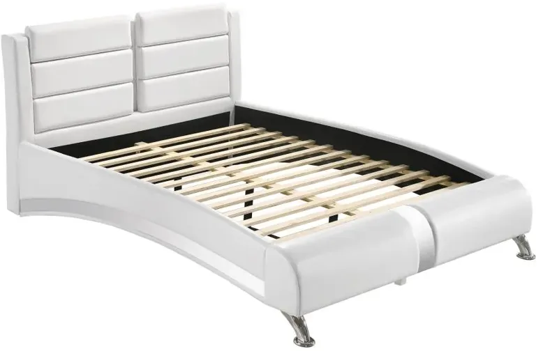 Jeremaine California King Upholstered Bed White