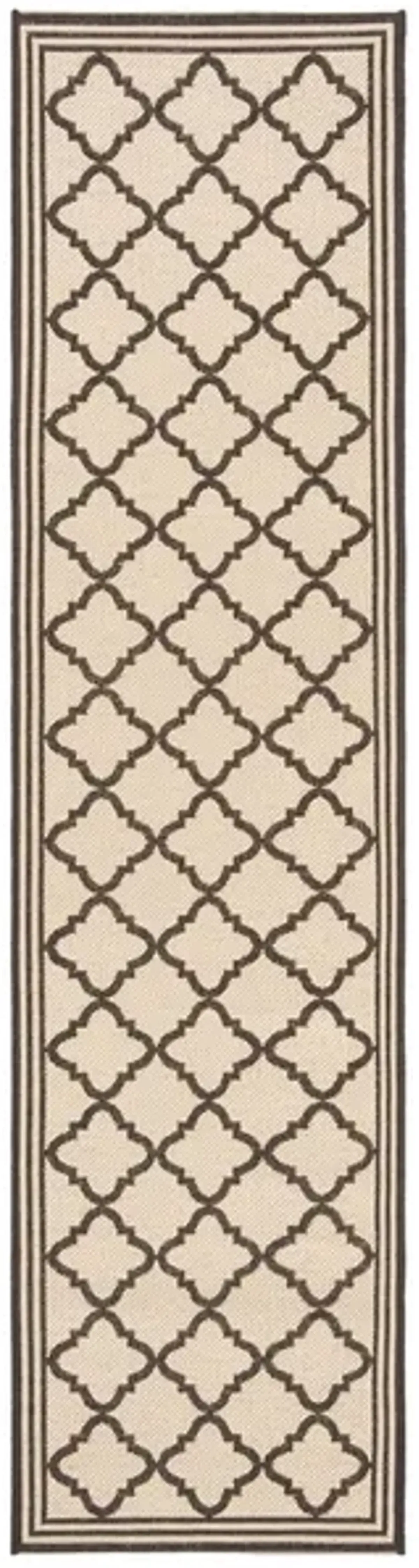 Safavieh BEACH HOUSE Collection BHS121U-28 Creme / Brown 2'-2" X 8'