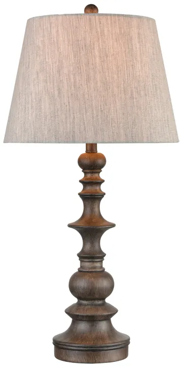 Rhinebeck 30" High 1-Light Table Lamp - Aged Wood